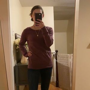 M LOFT EUC dusty purple sweater